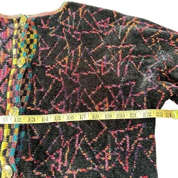 VINTAGE ROBIN ORIGINAL ROBIN BERGMAN HANDLOOM CHENILLE CARDIGAN M/L - Picture 12 of 15